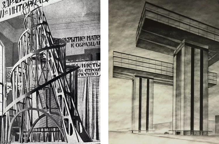 معماری مدرن و گونههای آن: جدول زمانی مدرنیسم قرن بیستم 3 constructivism Tatlin 464423025 Lissitzky 464424103 crop 59471b4e5f9b58d58a9b6f9a